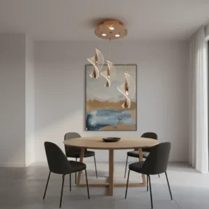 Botanical Leaf Chandelier - Artistic Crystal Glass Foliage Pendant