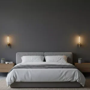 Modern Linear LED Wall Sconce - Gold Brass Finish with Decorative Dot Detail