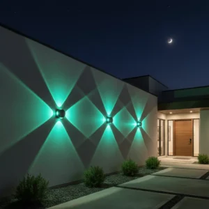 4-Way RGB Automatic Color Changing Outdoor Wall Light