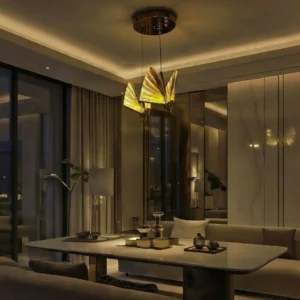 Luminous Butterfly Chandelier - Modern Art Glass Pendant Light with Dual Color Temperature