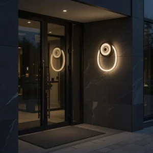 Decorative Rope Ring LED Wall Light - Gold Brass Finish with Adjustable Color Temperature