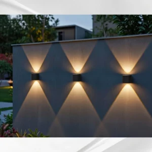 2-Way Warm White Outdoor Wall Light - Modern Cylindrical LED Up/Down Sconce