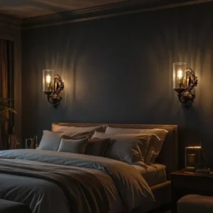 Luxury Crystal Rod Wall Sconce - Warm Gold Finish